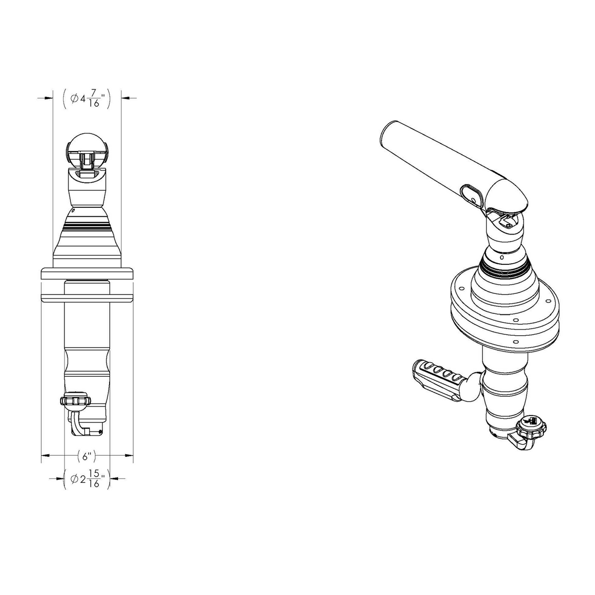 TACO Marine Pro Series Outrigger Mounts, Twist & Lock, For Carbon Fiber Tele-Outriggers, Up to 24 ft, 4-1/2 in Hardtops, Pair — Quality Boat Parts