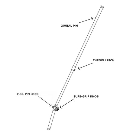 TACO Marine ShadeFin Telescopic Rod Holder Accessory, 42-67 in — Quality Boat Parts