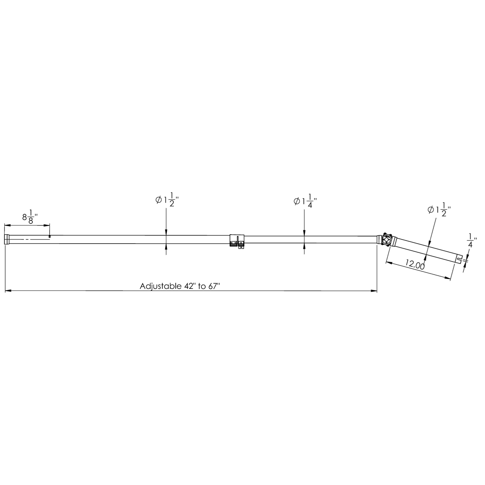TACO Marine ShadeFin Telescopic Rod Holder Accessory, 42-67 in — Quality Boat Parts