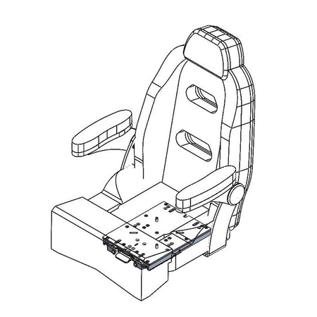 TACO Marine Low Profile Adjustable Seat Slide, 13 x 10 in, Detachable Mount, 7 Positions, 5-1/2 in Travel — Quality Boat Parts
