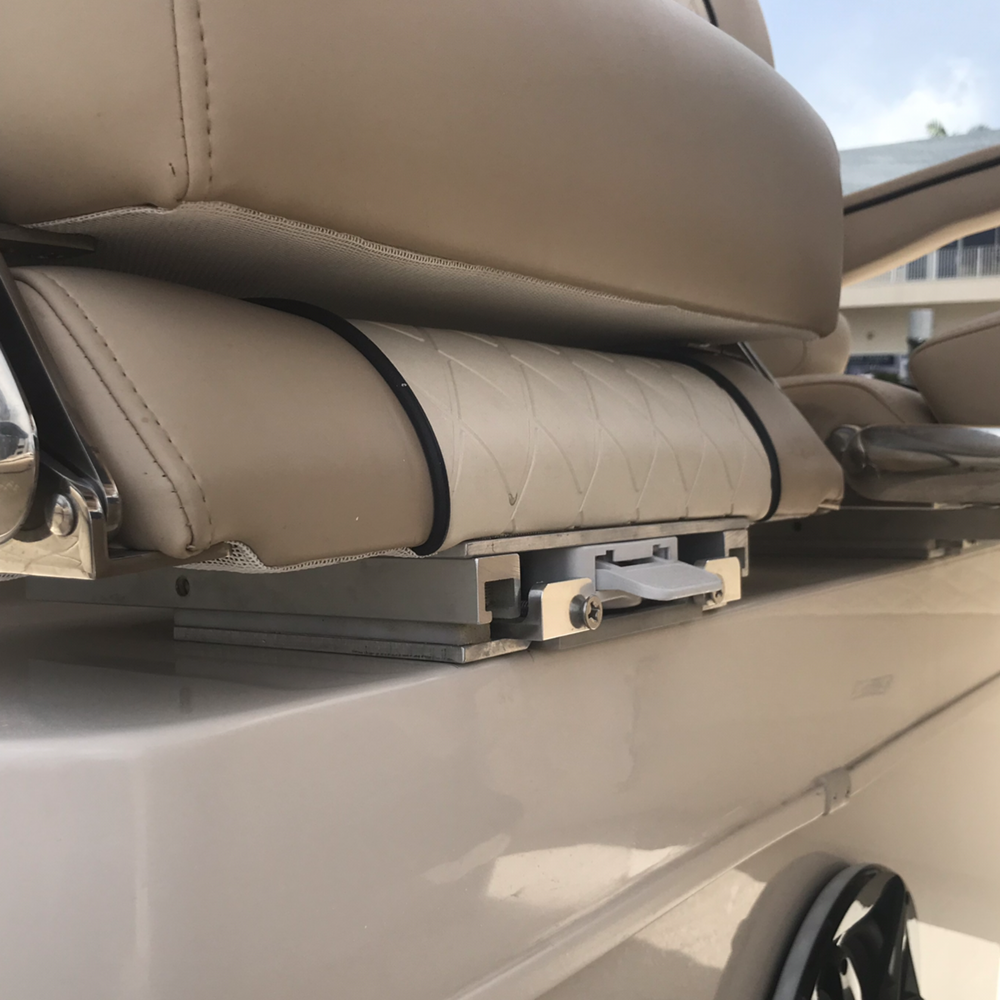 TACO Marine Low Profile Adjustable Seat Slide, 13 x 10 in, Detachable Mount, 7 Positions, 5-1/2 in Travel — Quality Boat Parts