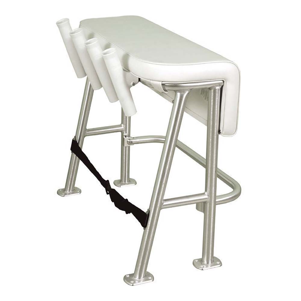 TACO Marine Neptune III Leaning Post, 4 Poly Rod Holders, 15º Angle, 72-Qt Cooler Space — Quality Boat Parts