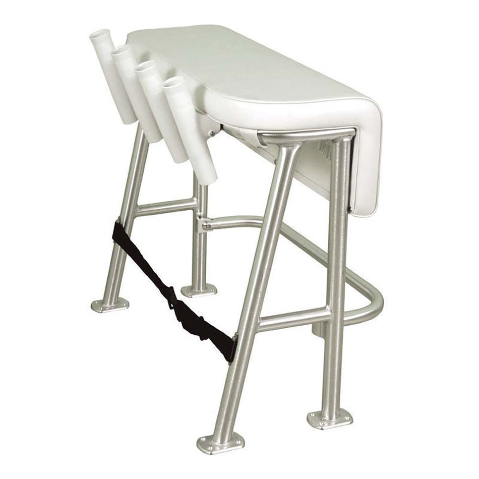 TACO Marine Neptune III Leaning Post, 4 Poly Rod Holders, 15º Angle, 72-Qt Cooler Space — Quality Boat Parts