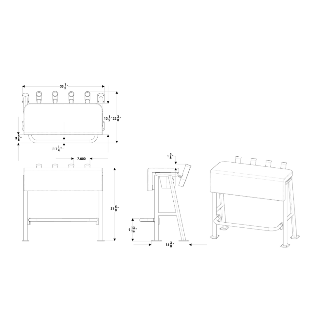 TACO Marine Neptune III Leaning Post, 4 Poly Rod Holders, 15º Angle, 72-Qt Cooler Space — Quality Boat Parts