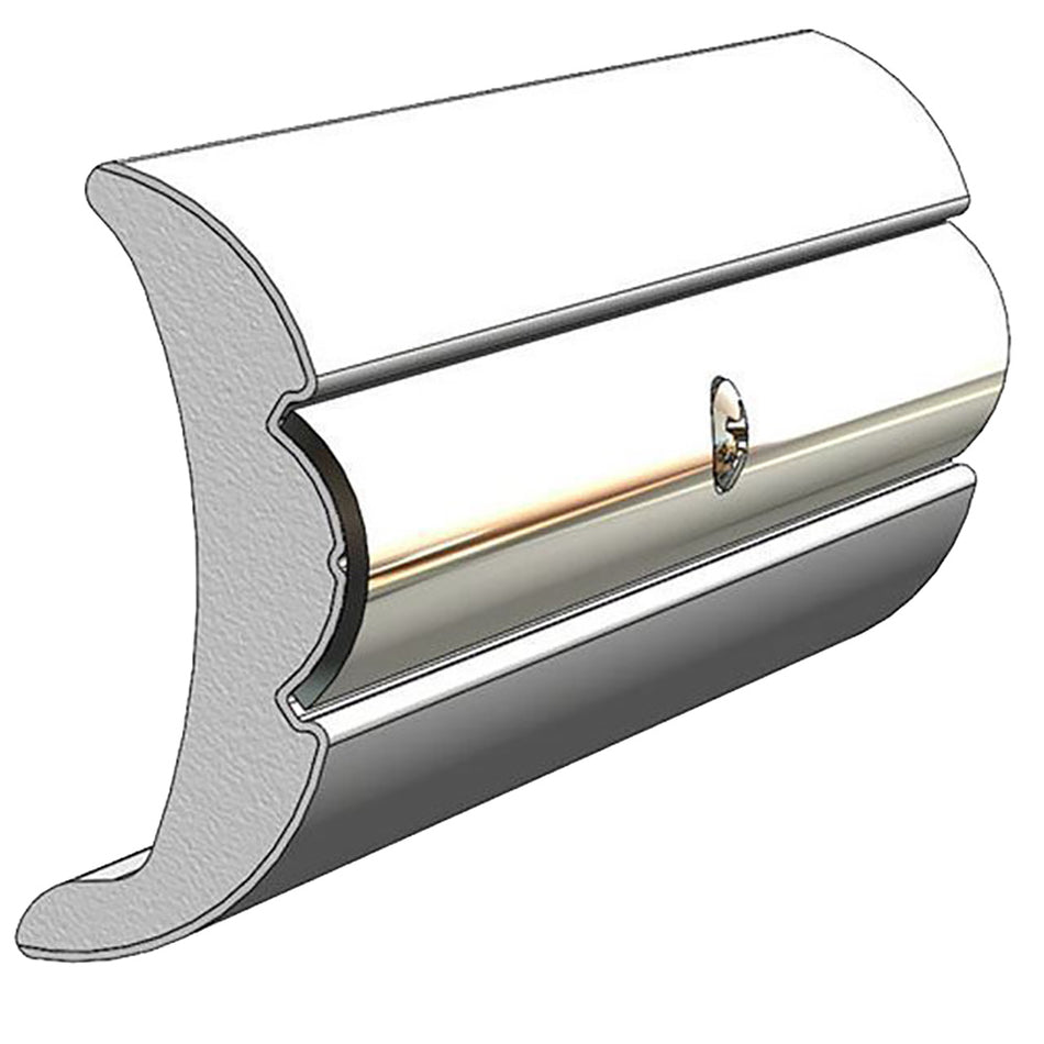 TACO Marine Rigid Vinyl Flex-Core Rub Rail, Frosty White, 29/32 in W x 2 in H x 60 ft L — Quality Boat Parts