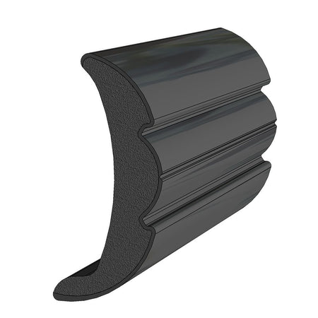 TACO Marine Rigid Vinyl Flex-Core Rub Rail, 2 in x 7/8 in, Black, 60 ft — Quality Boat Parts