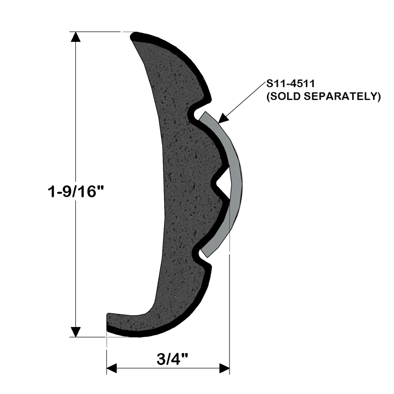 TACO Marine Flex-Core Rigid Vinyl Rub Rail, 1.58 in x .635 in, 60 ft, Frosty White — Quality Boat Parts