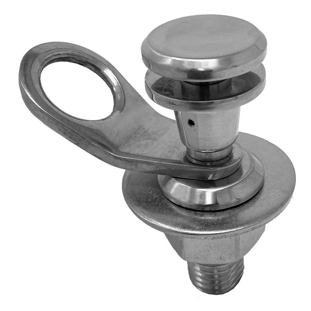 TACO Marine Quick Release Fender Lock Kit, For Fiberglass Boats, 316L Stainless Steel, High-Polished Finish, 1-11/16 in Above Deck, 1 in Button, 7/8 in Line Hole — Quality Boat Parts