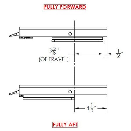 TACO Marine Manual Seat Slide, 11-1/8 in x 24 in, 6000-Series Aluminum — Quality Boat Parts