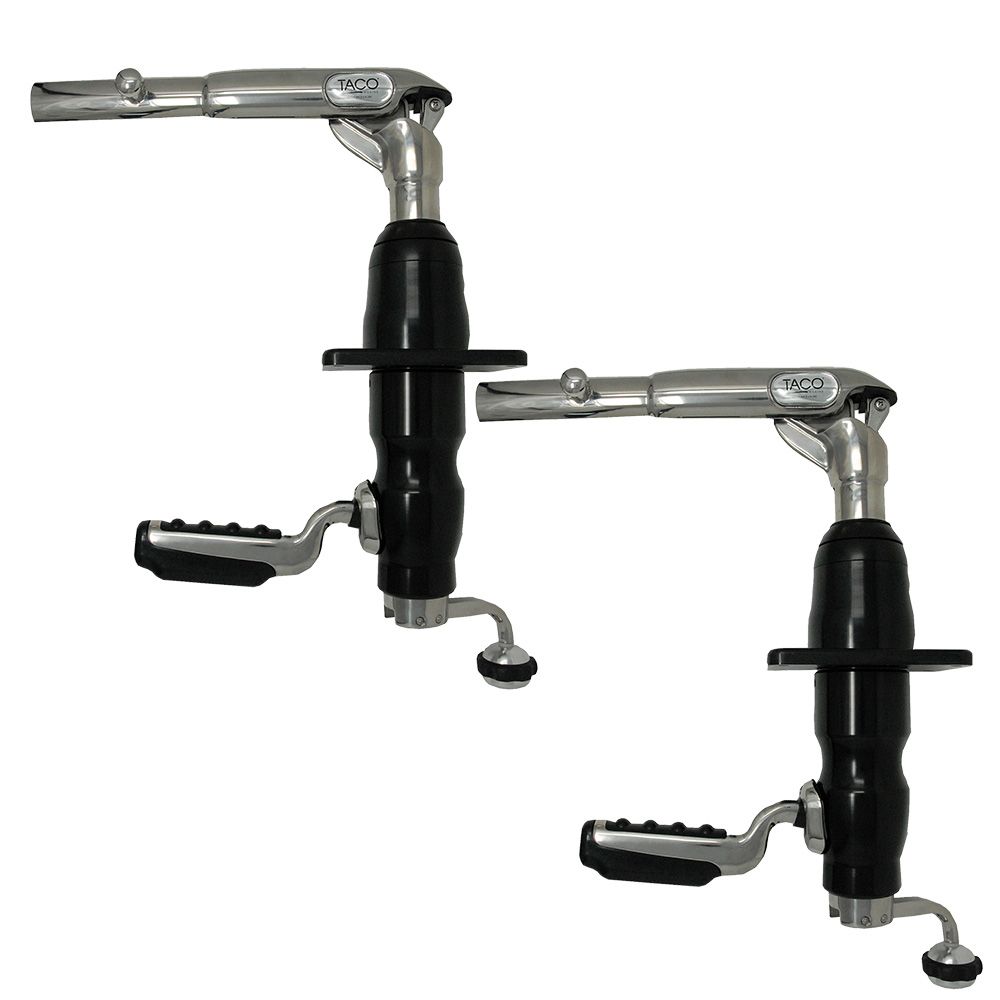 TACO Marine Grand Slam 390BHC Outrigger Mount, For 1-1/2 in Outriggers, Black Anodized Aluminum, SS316L, Pin-Locking — Quality Boat Parts
