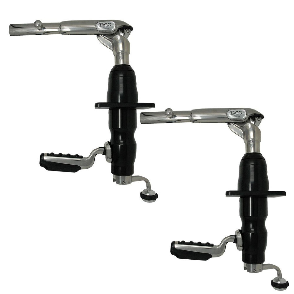 TACO Marine Grand Slam 390BHC Outrigger Mount, For 1-1/2 in Outriggers, Black Anodized Aluminum, SS316L, Pin-Locking — Quality Boat Parts