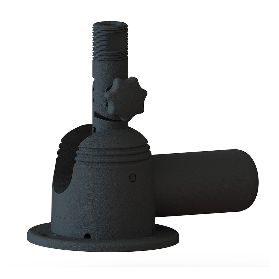 TACO Marine Grand Slam 850BHC Electric VHF Antenna Mount, For VHF Antennas up to 8 ft, 12V DC, 1"-14 Male Thread, Black Anodized Aluminum — Quality Boat Parts