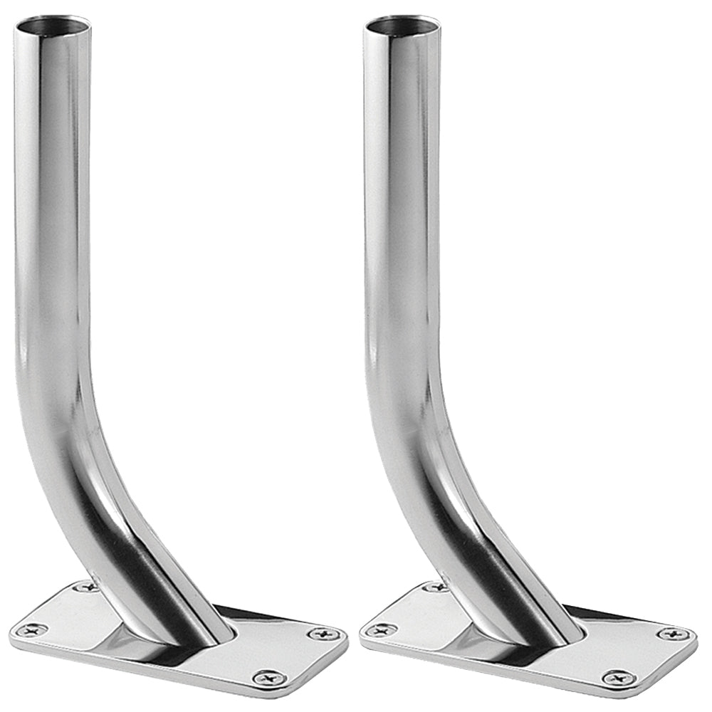 TACO Marine Striker Base Gunnel Mount, For 1-1/8 in Outrigger Poles, Cast 316 Stainless Steel, 12 Locking Positions, Pair — Quality Boat Parts