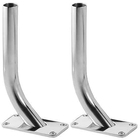 TACO Marine Striker Base Gunnel Mount, For 1-1/8 in Outrigger Poles, Cast 316 Stainless Steel, 12 Locking Positions, Pair — Quality Boat Parts