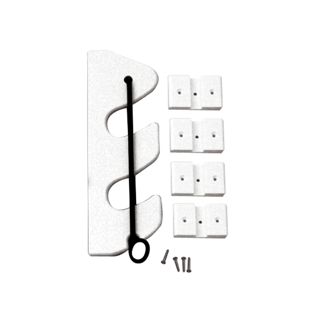 TACO Marine 2-Rod Bungee Rod Holder, White, 9-1/4 in, HDPE — Quality Boat Parts