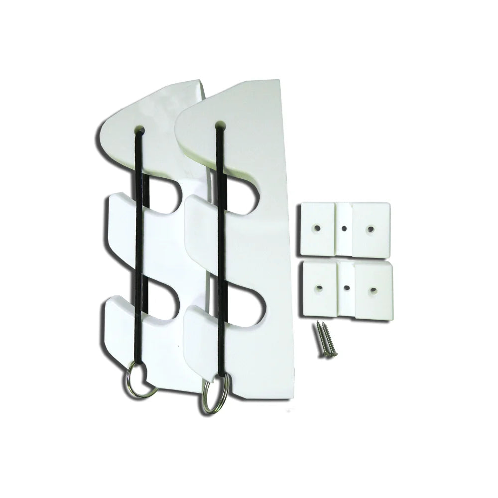TACO Marine 2-Rod Bungee Rod Holder, White, 9-1/4 in, HDPE — Quality Boat Parts
