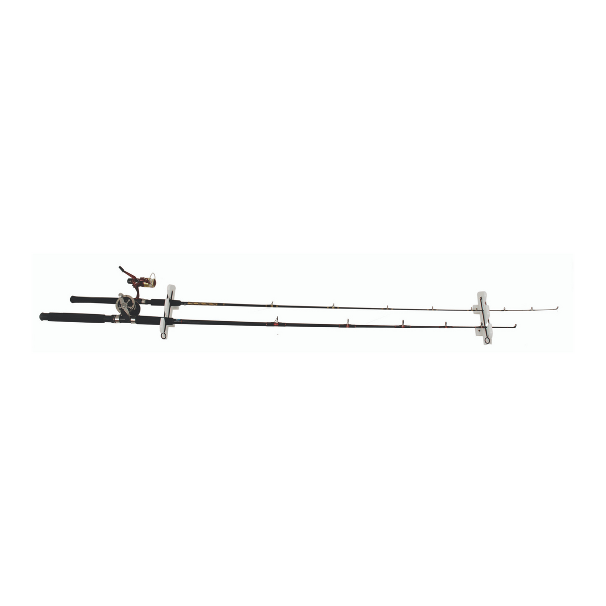 TACO Marine 2-Rod Bungee Rod Holder, White, 9-1/4 in, HDPE — Quality Boat Parts