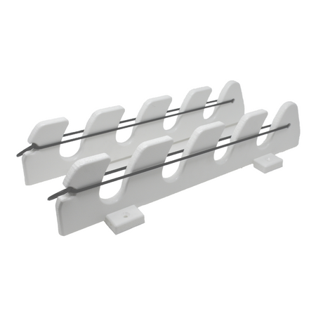 TACO Marine 4-Rod Bungee Rod Holder, Pair, White UV-Stabilized HDPE — Quality Boat Parts
