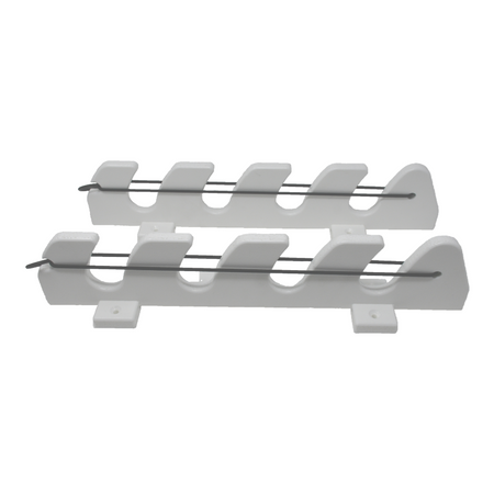 TACO Marine 4-Rod Bungee Rod Holder, Pair, White UV-Stabilized HDPE — Quality Boat Parts