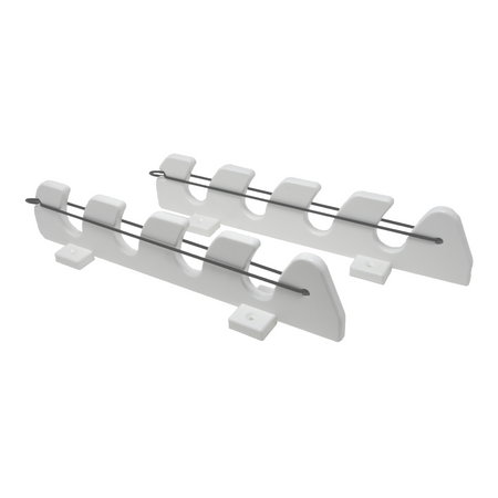 TACO Marine 4-Rod Bungee Rod Holder, Pair, White UV-Stabilized HDPE — Quality Boat Parts