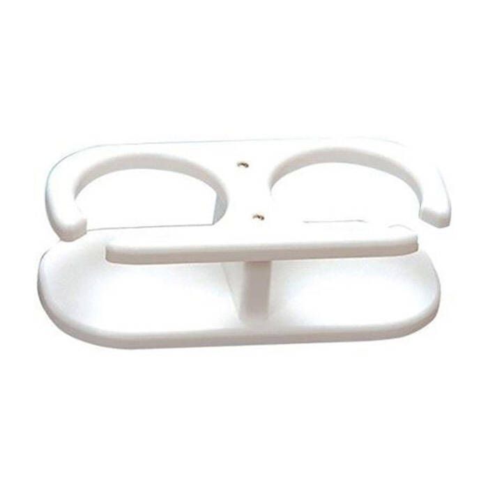 TACO Marine 2-Drink Poly Cup Holder, Suction Cup Mounts, White UV-Stabilized HDPE — Quality Boat Parts