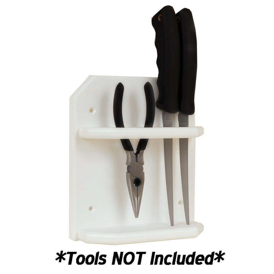 TACO Marine Poly Knife & Plier Holder, 2-Knife Capacity, White Finish — Quality Boat Parts