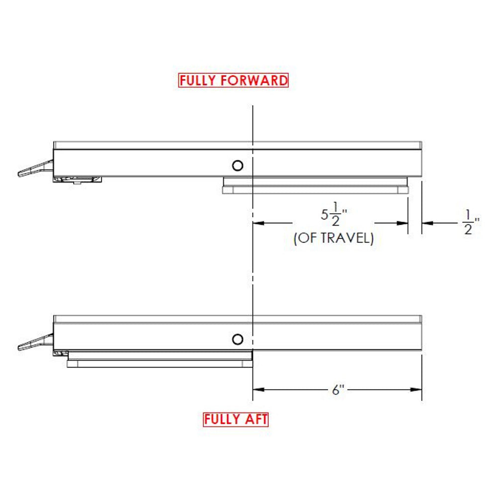 TACO Marine Low Profile Manual Seat Slide, 13 in x 24 in, For 29-40 in Seats, 5.5 in Travel, 7 Positions — Quality Boat Parts