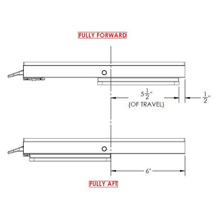 TACO Marine Low Profile Manual Seat Slide, 13 in x 24 in, For 29-40 in Seats, 5.5 in Travel, 7 Positions — Quality Boat Parts