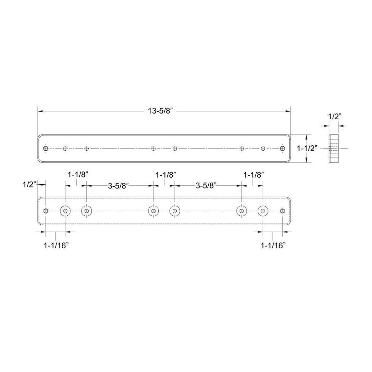 TACO Marine 3-Rod Hanger Rack, Polished SS316L, White Poly Rack — Quality Boat Parts