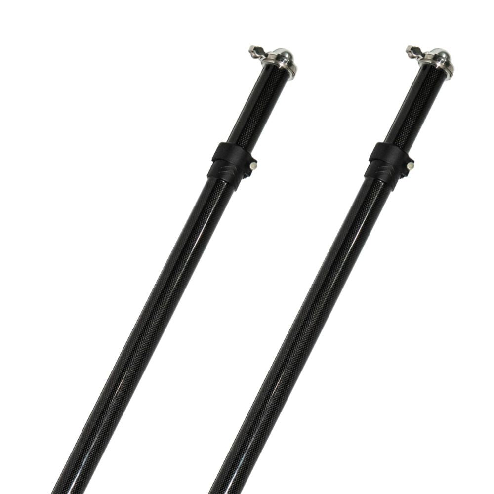 TACO Marine Tele-Sun Shade Poles, Carbon Fiber, 52.89-80.4 in, 1/4 in Pin, 2pk, Mesh Carry Bag — Quality Boat Parts