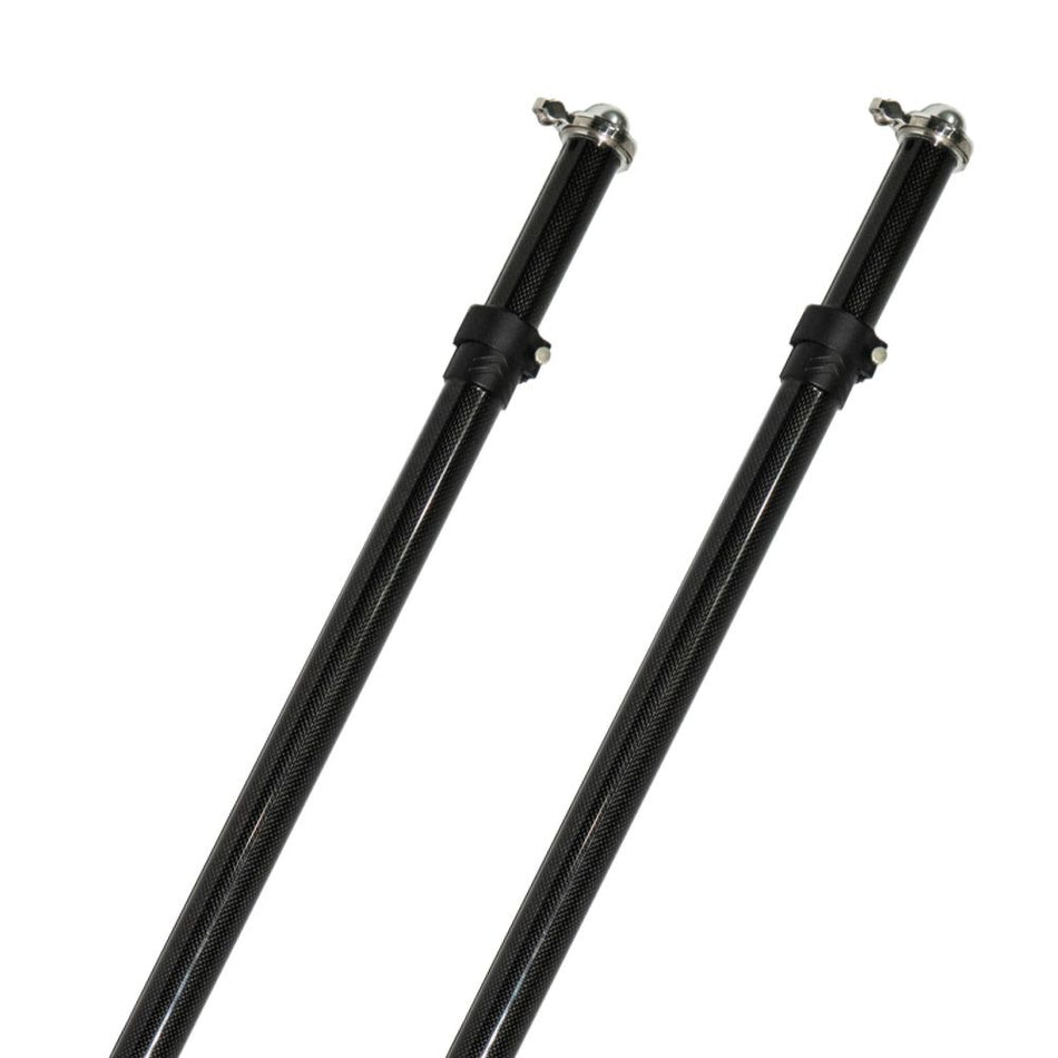 TACO Marine Tele-Sun Shade Poles, Carbon Fiber, 52.89-80.4 in, 1/4 in Pin, 2pk, Mesh Carry Bag — Quality Boat Parts