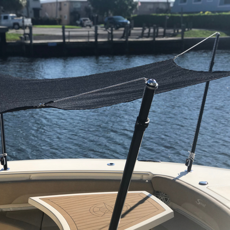 TACO Marine Tele-Sun Shade Poles, Carbon Fiber, 52.89-80.4 in, 1/4 in Pin, 2pk, Mesh Carry Bag — Quality Boat Parts