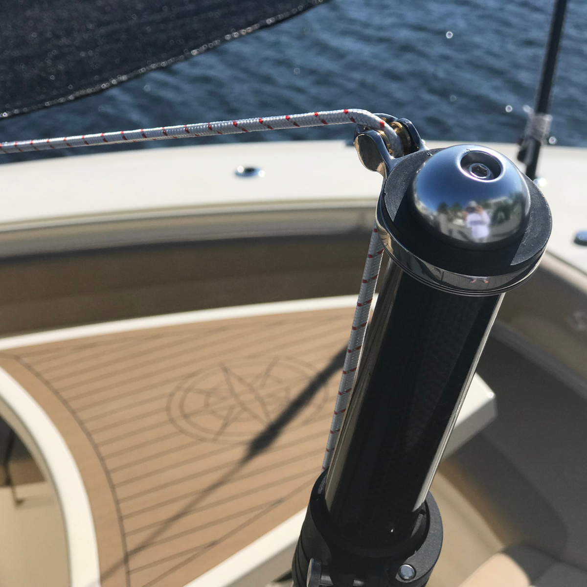 TACO Marine Tele-Sun Shade Poles, Carbon Fiber, 52.89-80.4 in, 1/4 in Pin, 2pk, Mesh Carry Bag — Quality Boat Parts
