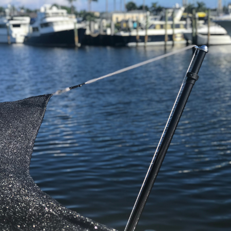 TACO Marine Tele-Sun Shade Poles, Carbon Fiber, 52.89-80.4 in, 1/4 in Pin, 2pk, Mesh Carry Bag — Quality Boat Parts