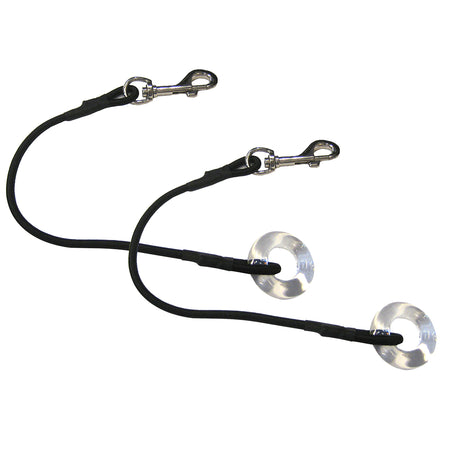 TACO Marine Glass Eye with Shock Cord, 12 in, 1-3/4 in Glass Ring, Stainless Steel Snap Hook, 2pk — Quality Boat Parts
