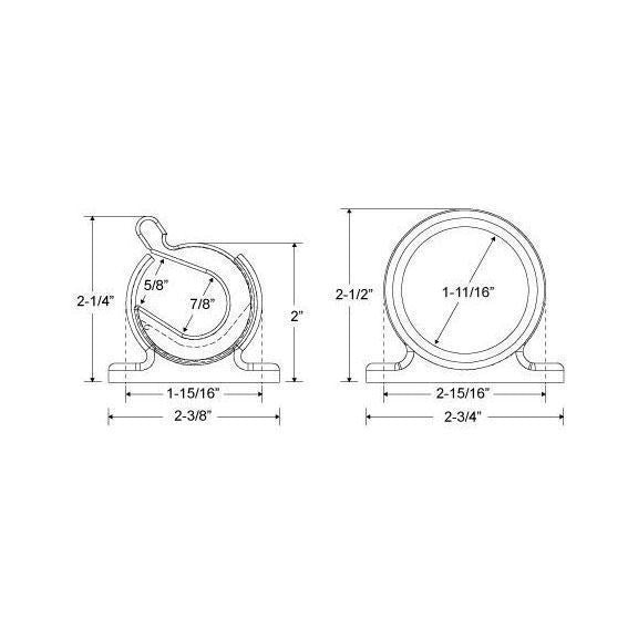 TACO Marine Rod Tip Holder & Rod Hanger Kit, Type-316L SS, Delrin Inserts — Quality Boat Parts