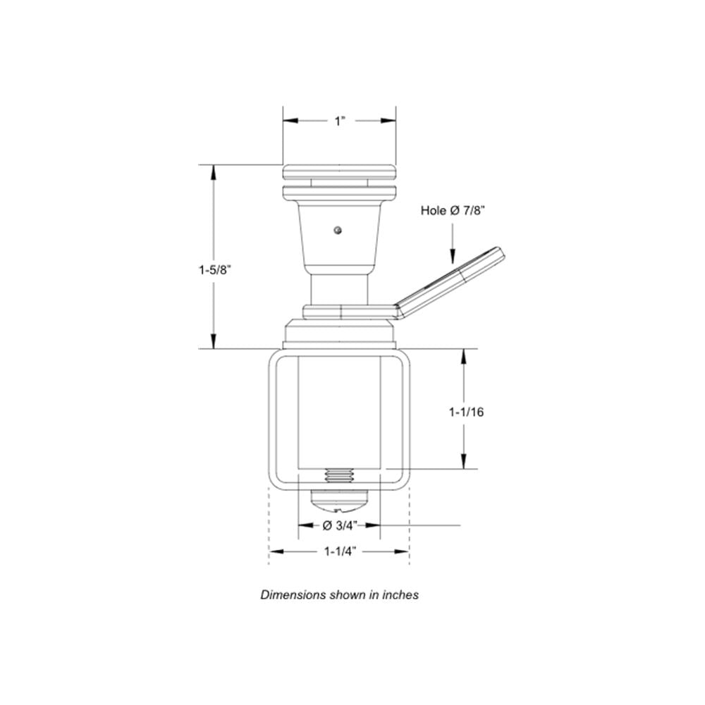 TACO Marine Pontoon Fender Lock, SS316, 1 in Button, Fits 1 in to 1-1/4 in Square Tubes — Quality Boat Parts