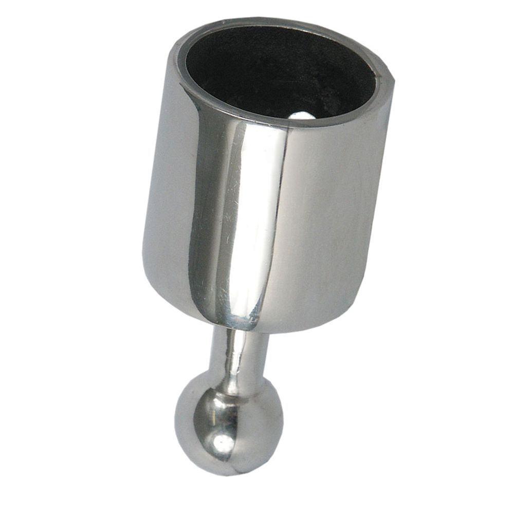 TACO Marine Ball & Socket Top Cap, For 1 in Tube, Set Screw, 316L SS — Quality Boat Parts