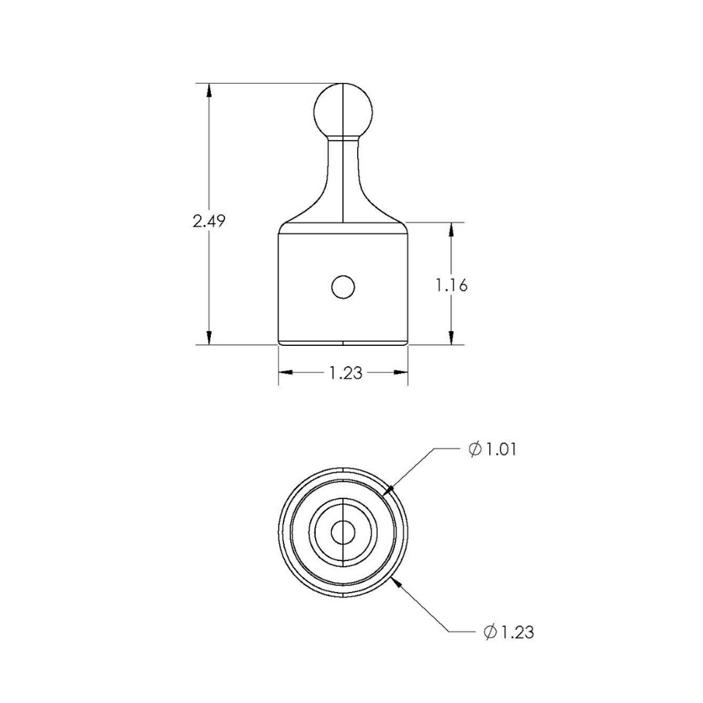 TACO Marine Ball & Socket Top Cap, For 1 in Tube, Set Screw, 316L SS — Quality Boat Parts