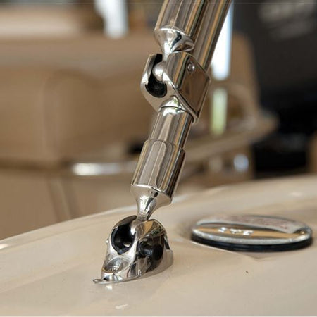 TACO Marine Ball & Socket Top Cap, For 1 in Tube, Set Screw, 316L SS — Quality Boat Parts