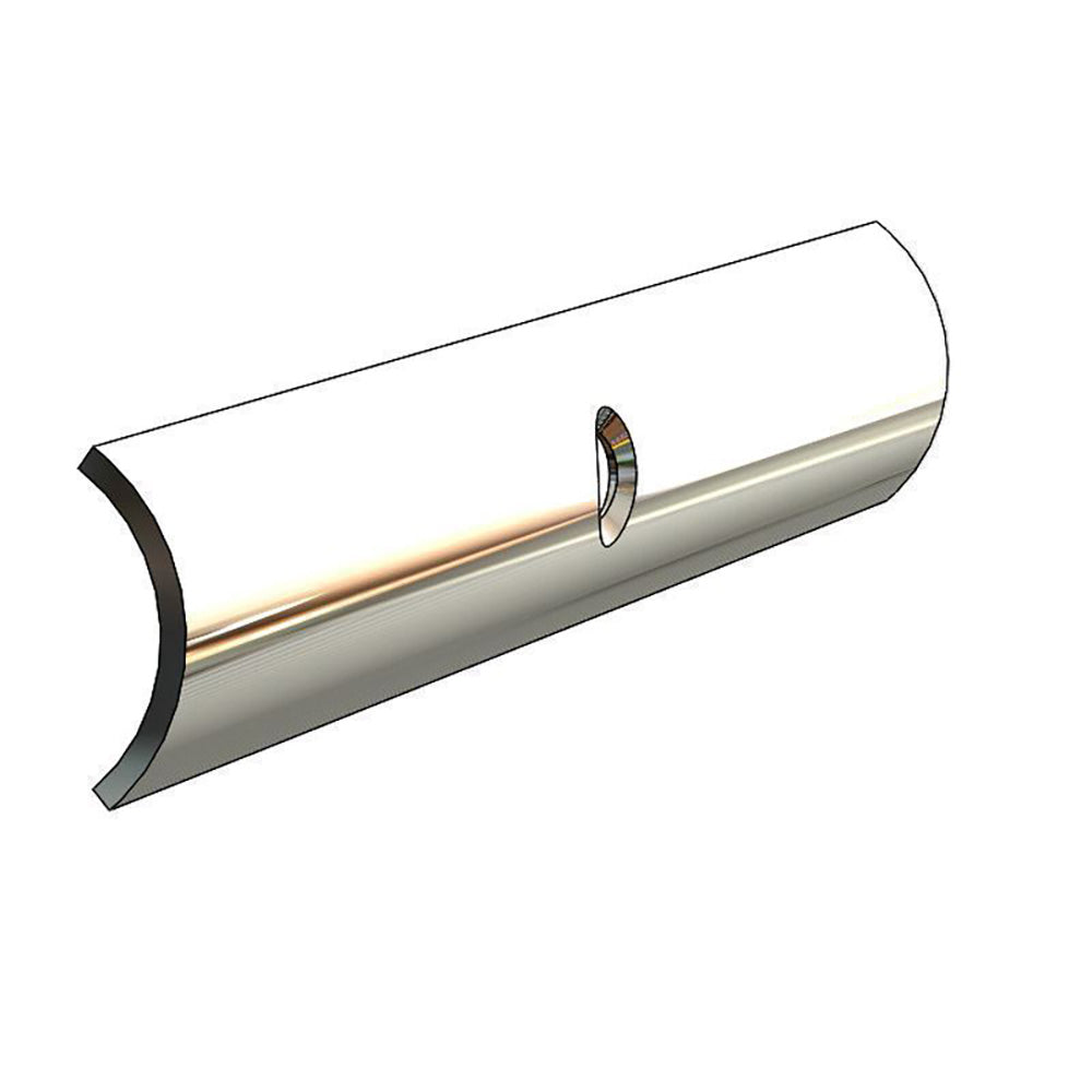 TACO Marine Stainless Steel Hollow Back Rub Rail, 3/4 in x 6 ft, 304 SS, Polished — Quality Boat Parts
