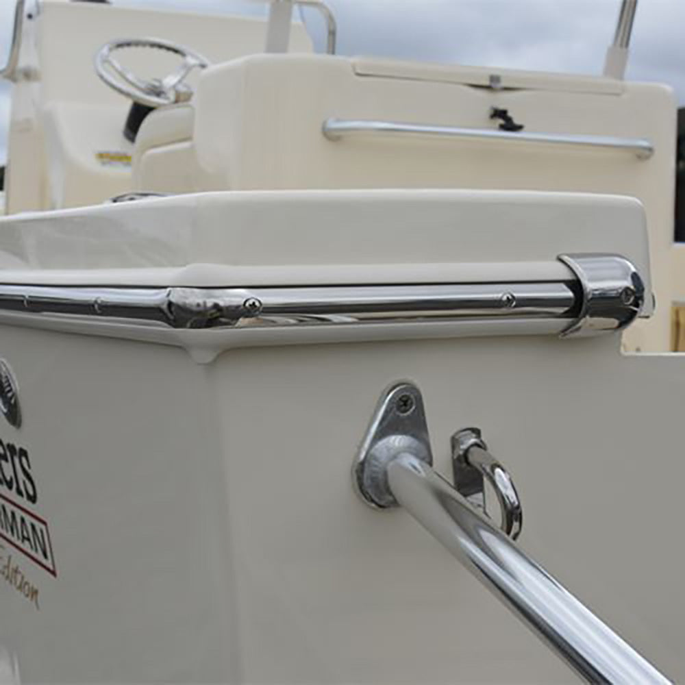 TACO Marine Stainless Steel Hollow Back Rub Rail, 3/4 in x 6 ft, 304 SS, Polished — Quality Boat Parts