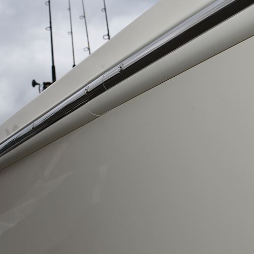 TACO Marine Stainless Steel Hollow Back Rub Rail, 3/4 in x 6 ft, 304 SS, Polished — Quality Boat Parts