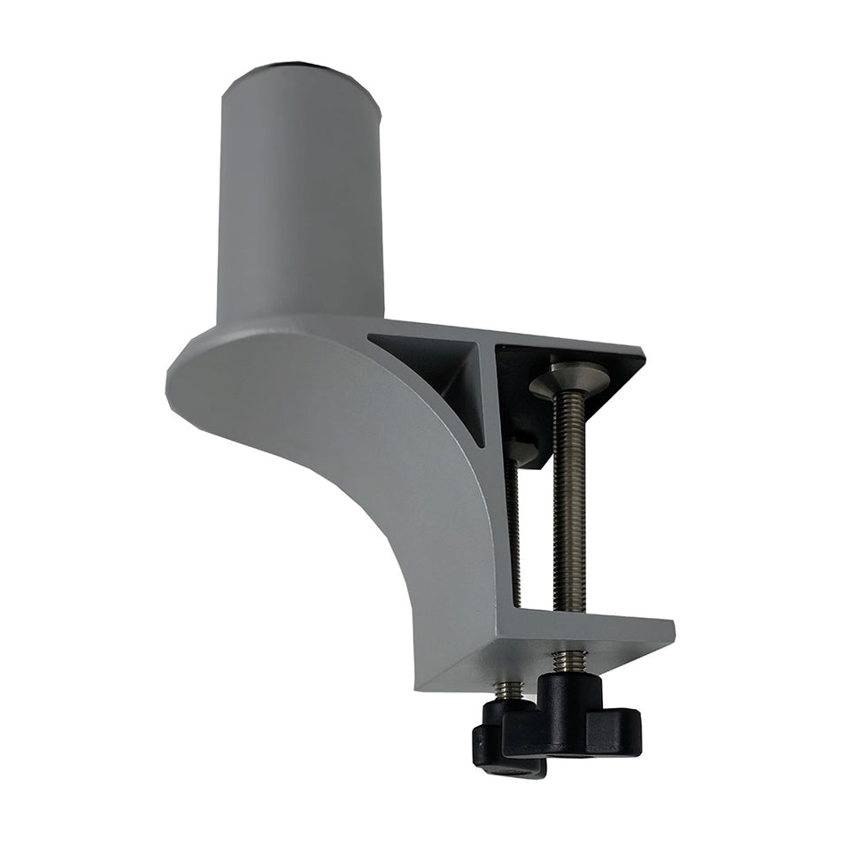 TACO Marine ShadeFin Mini Clamp Mount, Up to 2.25 in, 6061 Aluminum, Type 304 SS Rods, Misty Silver — Quality Boat Parts