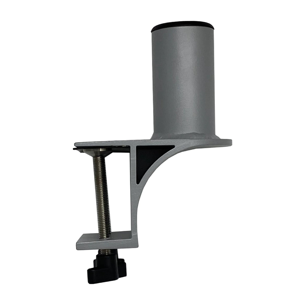 TACO Marine ShadeFin Mini Clamp Mount, Up to 2.25 in, 6061 Aluminum, Type 304 SS Rods, Misty Silver — Quality Boat Parts