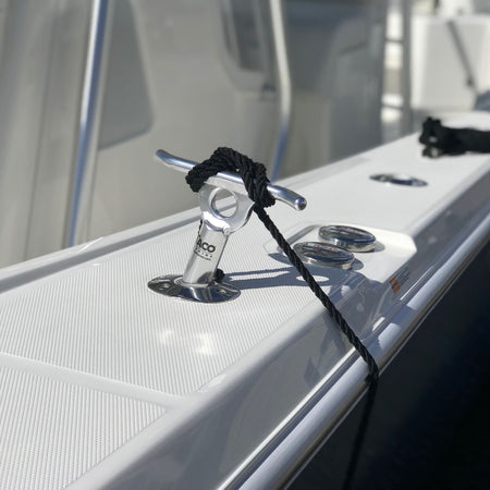 TACO Marine Multi-Purpose Portable Cleat, 15 Degree, Type-304 Stainless Steel, Standard Rod Holder Fit — Quality Boat Parts