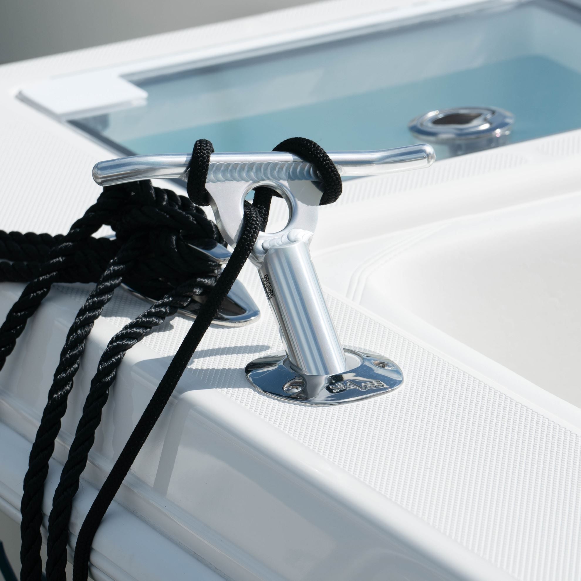TACO Marine Multi-Purpose Portable Cleat, 15 Degree, Type-304 Stainless Steel, Standard Rod Holder Fit — Quality Boat Parts