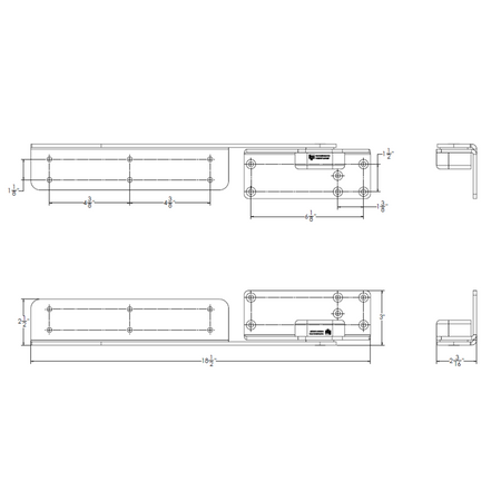 TACO Marine Command Ratchet Hinge, 18-1/2 in, 316 SS, Polished, Hard Stop, Pair — Quality Boat Parts