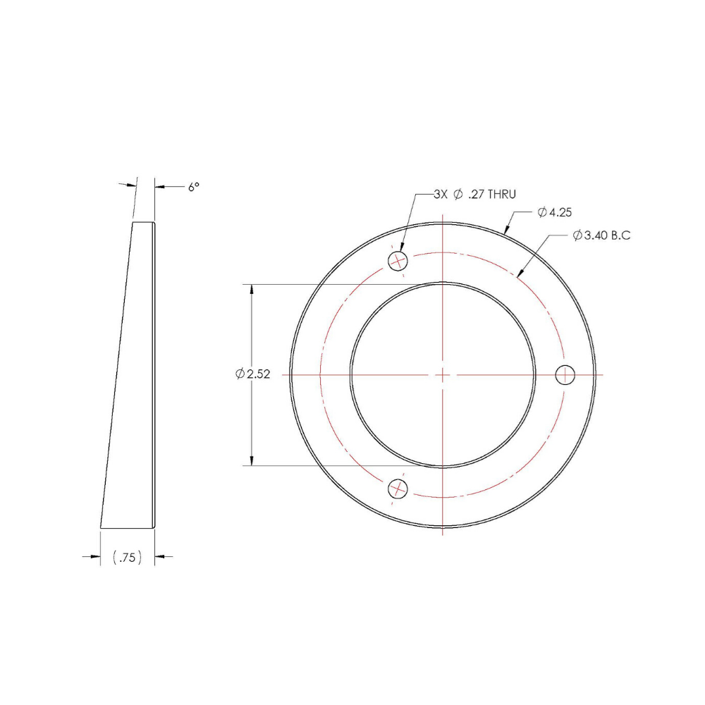 TACO Marine Wedge Plate, For GS-800 & GS-900, Plastic — Quality Boat Parts