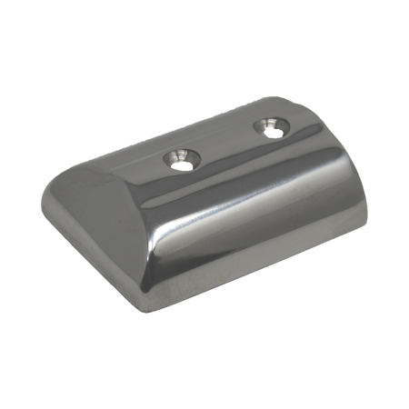 TACO Marine Medium SuproFlex Rub Rail End Cap, For V11-9990, 316L Stainless Steel, Mirror Polish — Quality Boat Parts